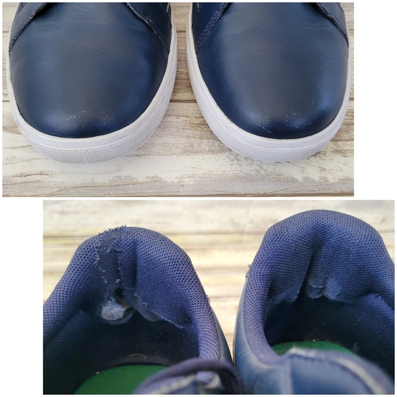 Lacoste Europa LCR BRZ Casual Low Top Lace-Up Sneakers Men's 10.5 Blue Leather - Picture 8 of 10